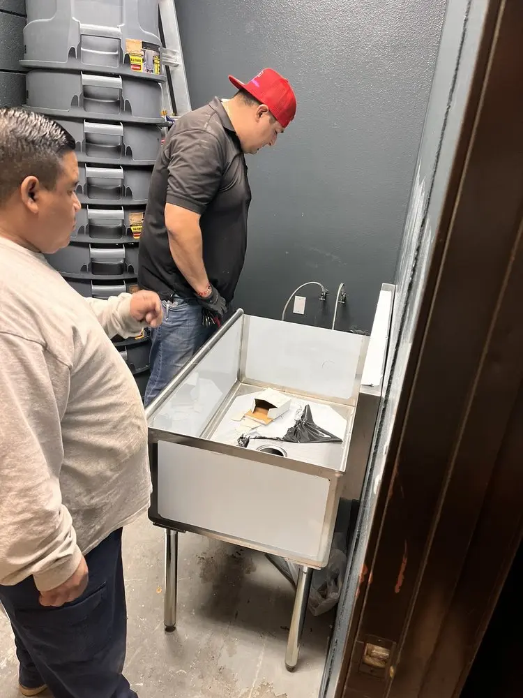 Commercial plumbing and sink installation in LaSalle